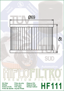 HF111 Oil Filter